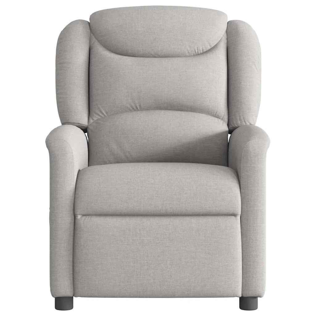 vidaXL Poltrona Elettrica Reclinabile Grigio Nuvola in Tessuto