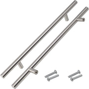 Set di maniglie per mobili a distanza di 192 mm - maniglia porta/armadio - decorazione interna - materiale metallico - finitura argento sbalzato - maniglie per porte