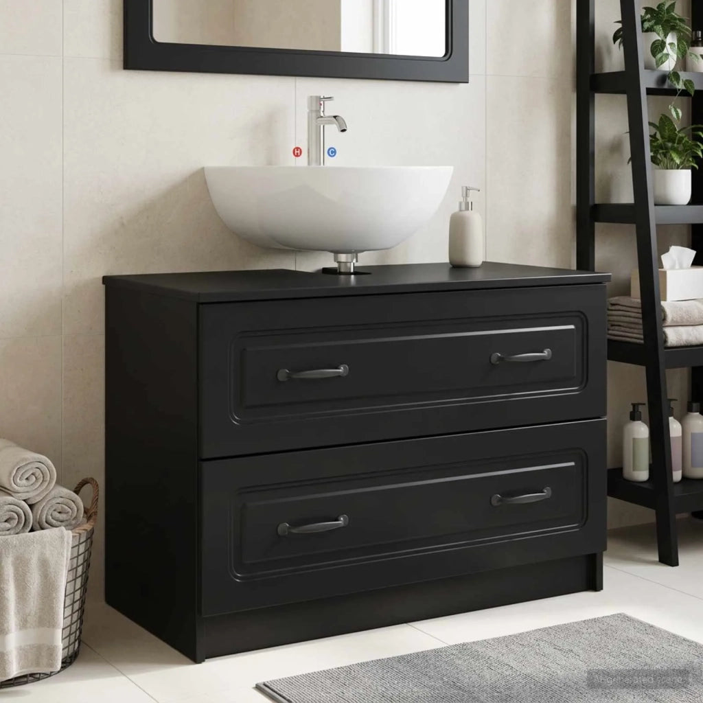Armadio per Lavabo da Bagno UTRECHT Nero 82 x 41 x 56 cm 897676