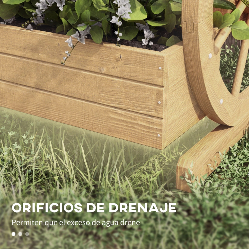 Fioriera Giardino 3 Livelli Scala Legno ¨C zephmum ¨C 61x62x57 cm Naturale