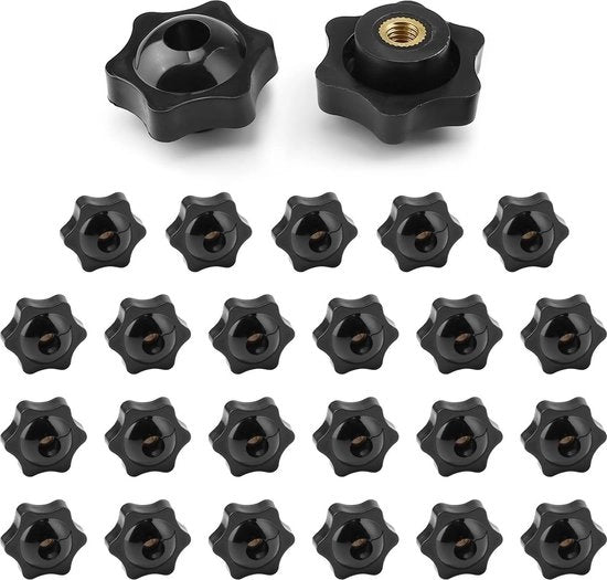 Viti M6 a forma di stella nera - set da 25 pezzi, facilmente sostituibili per mobili e elettrodomestici