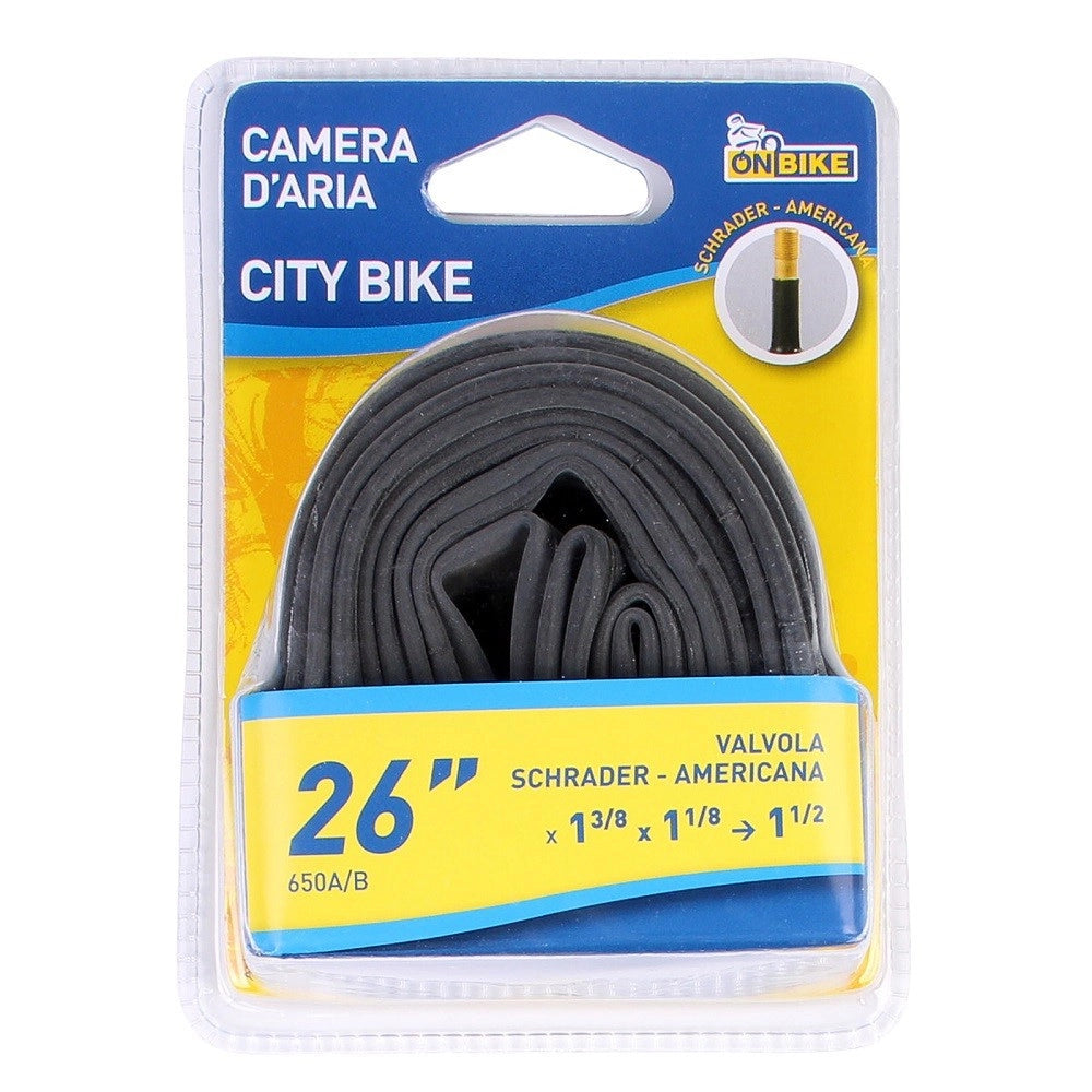 Trade Shop - Camera Aria Bici 26" 650a/b X1 3/8 X1 1/8 1 1/2 Valvola Schrader Americana 3262 -