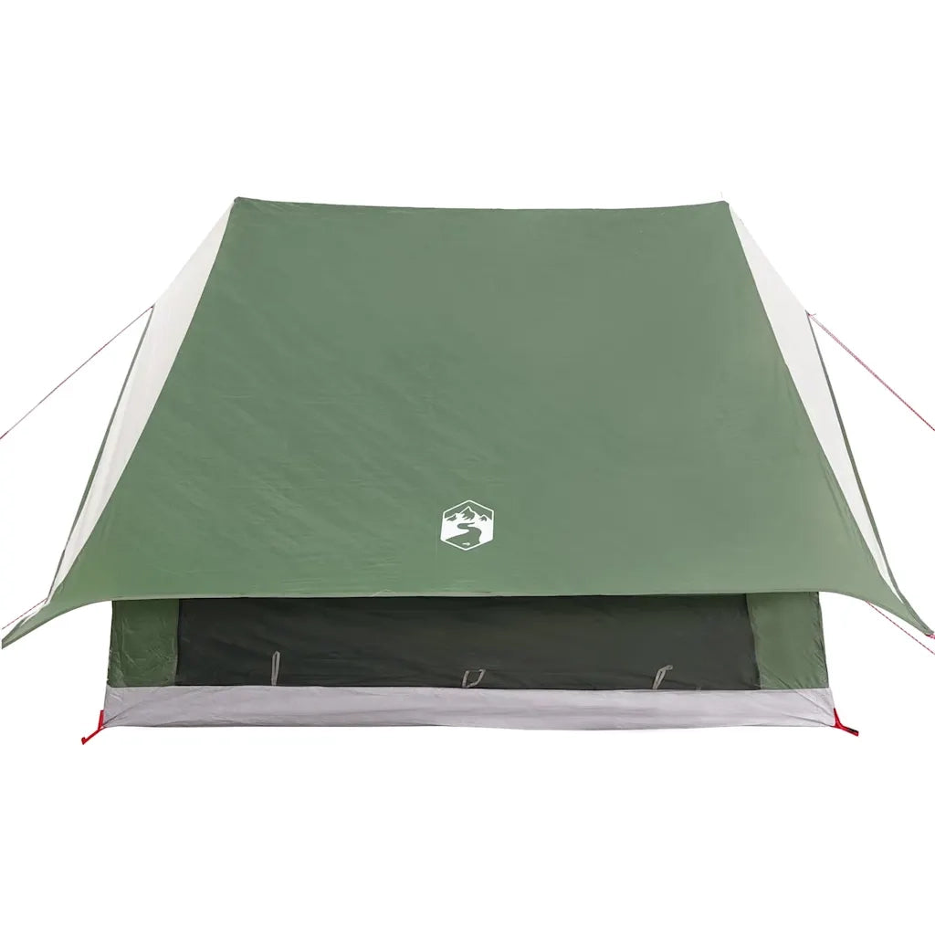 Tenda Familiare con tetto-Tenda da campeggio Verde e Bianco 256 x 256 x 185 cm