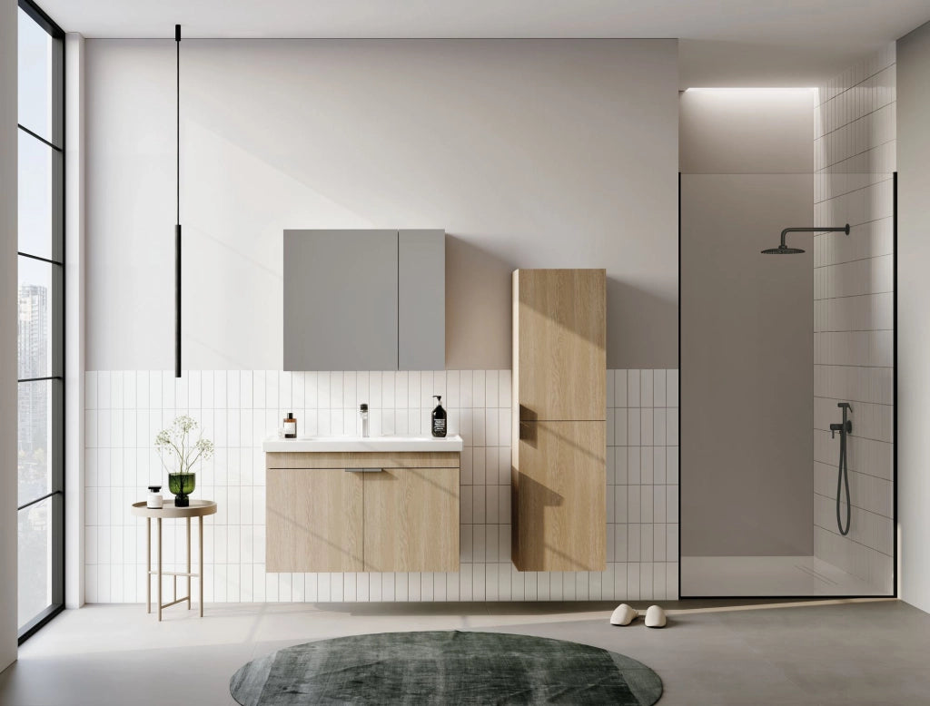 Mobile lavabo "Desna 80" - 80 x 45 x 58 cm - Rovere Sonomo