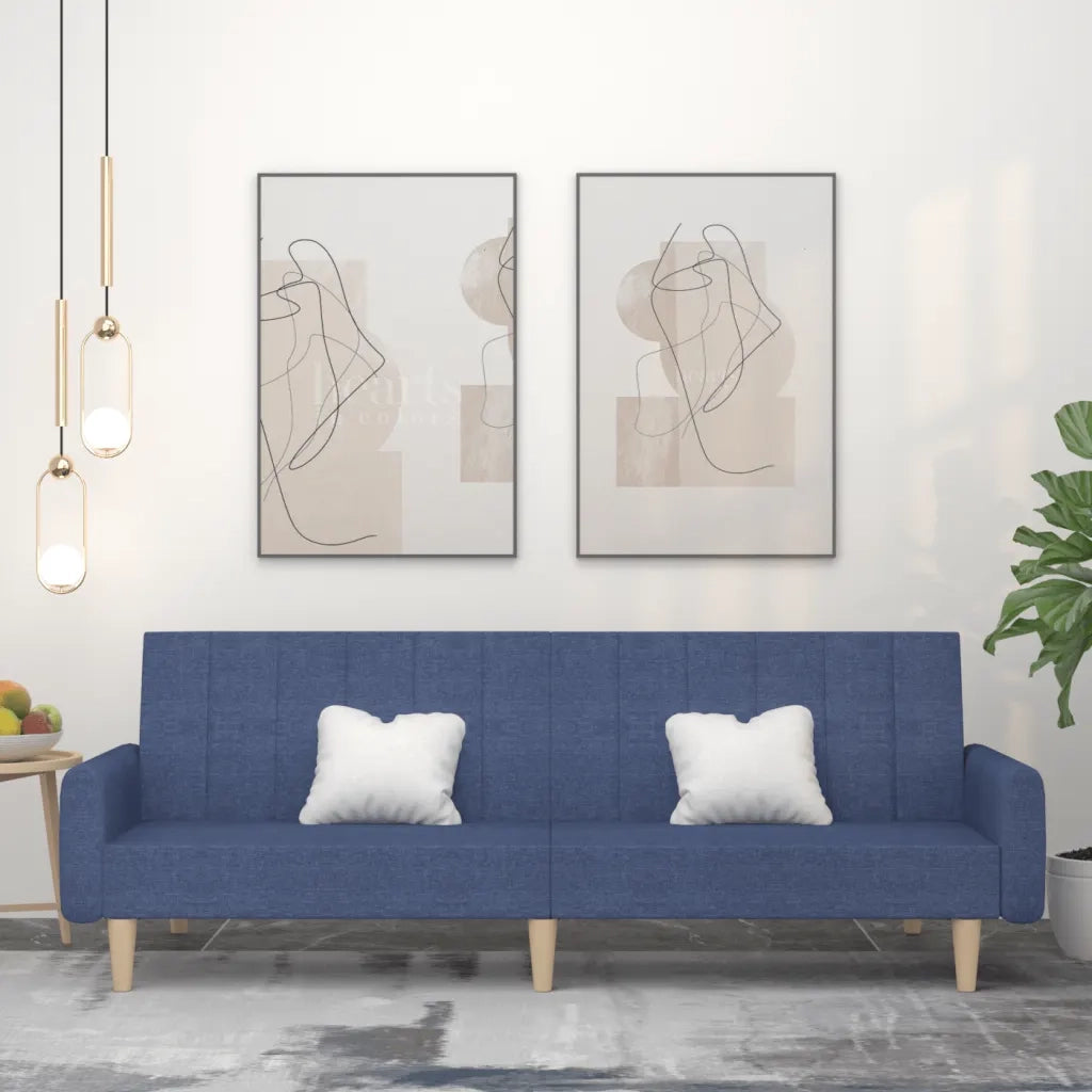 Divano Letto a 2 Posti Blu in Tessutocod mxl 111526