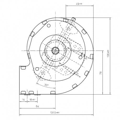 Ventilatore centrifugo doppia aspirazione EBM RL85/8686ZA3-3045L-62
