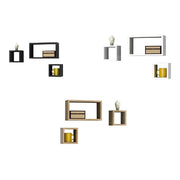 Trade Shop - Set 3 Mensole Cubi A Parete In Legno Mdf Scaffale Libreria Mensola Vari Colori -