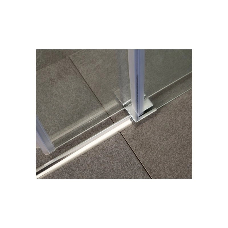 Porta Doccia Scorrevole Cristallo 8mm Cromo h190cm DELUX Trasparente 8mm,Cromo lucido,140 cm