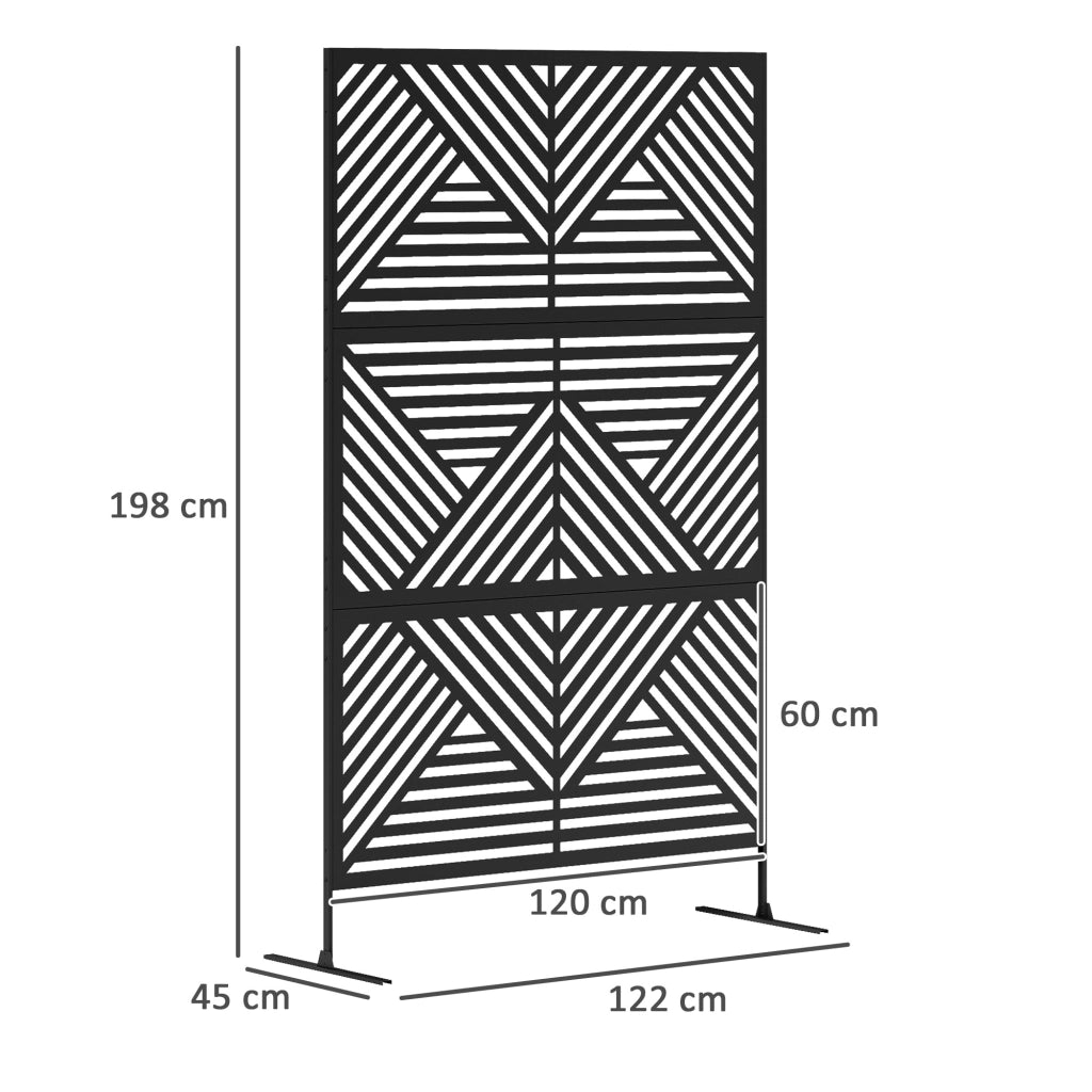 Divisorio da Giardino ¨C zephmum ¨C Nero 122x45x198 cm