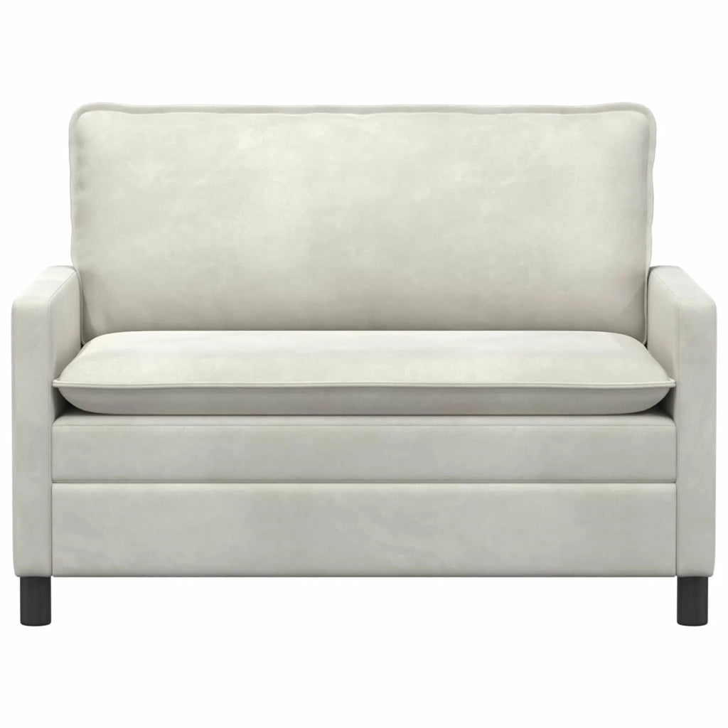 Divano Crema 126 x 81 x 87,5 cm Velluto