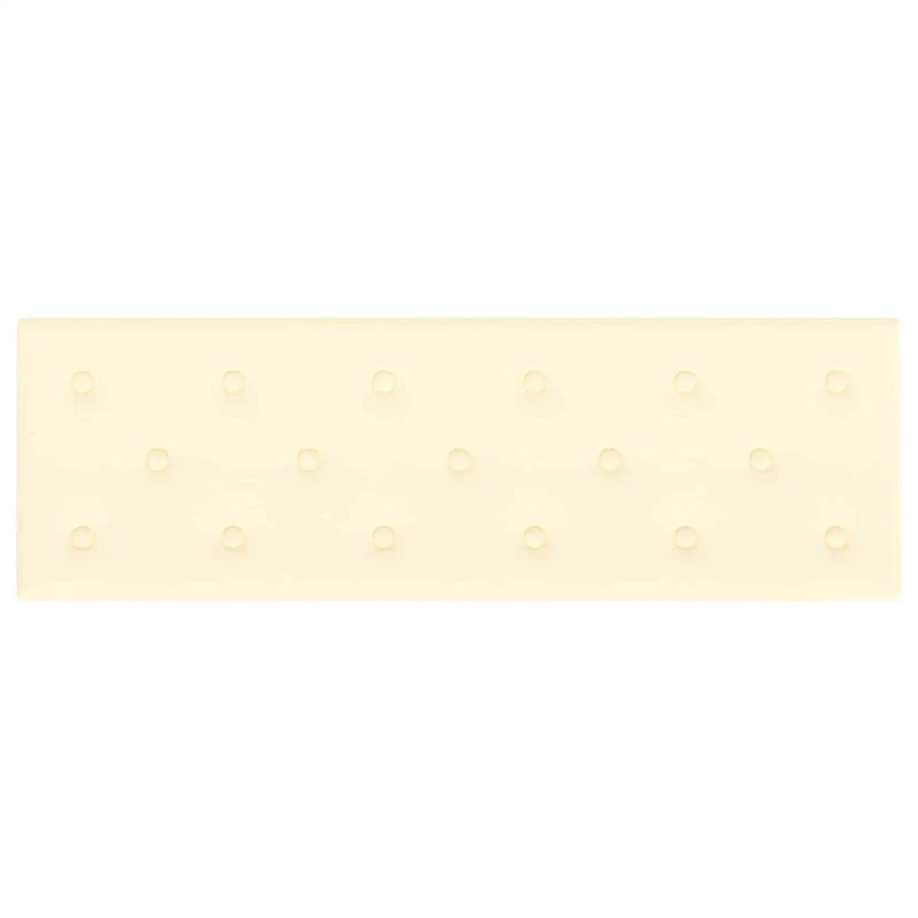 Testiera da Parete 12 pcs Crema 90 x 30 cm Pelle Sintetica 42046521