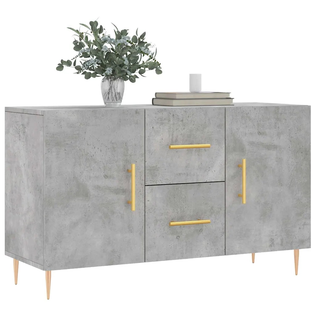 Credenza | Madia | Buffet da pranzo | Armadio da pranzo Grigio Cemento 100x36x60 cm in Legno Multistrato
