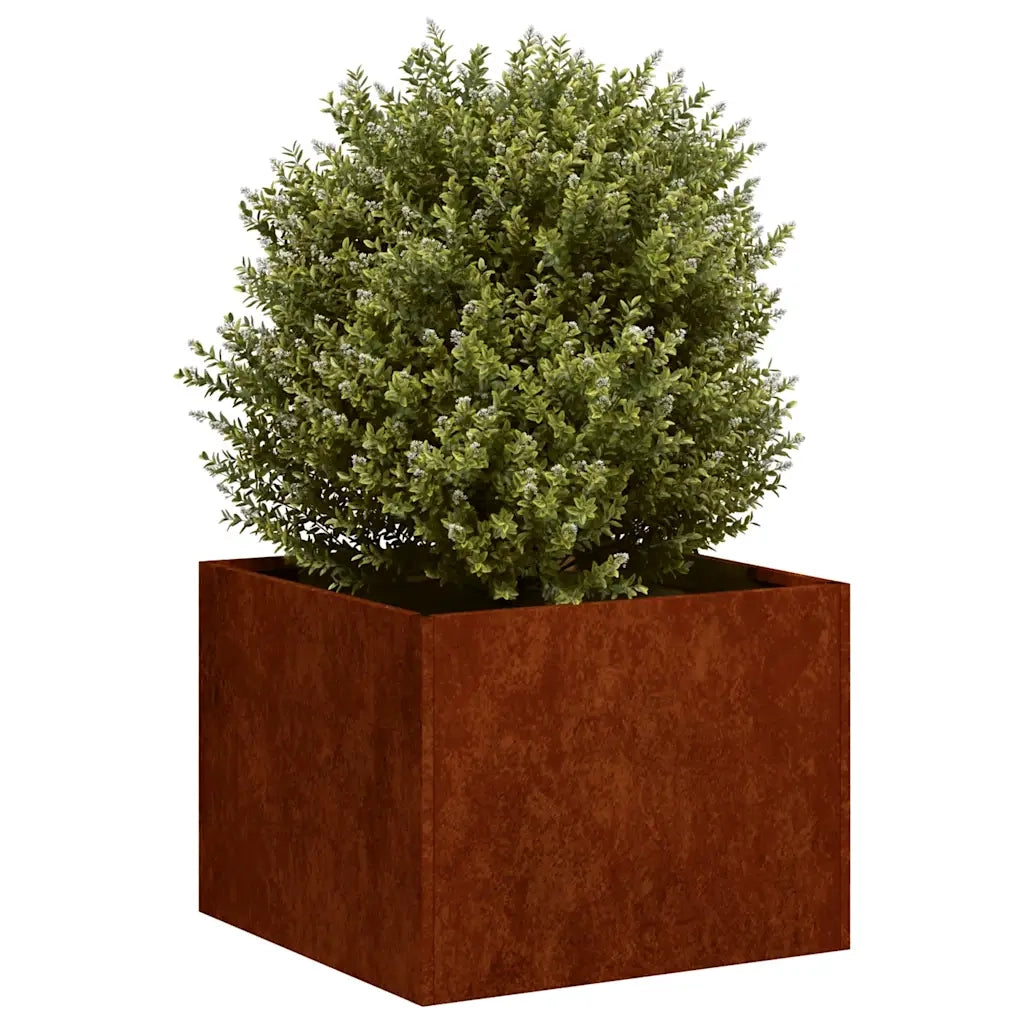 Fioriera Arrugginita 40x40x30 cm in Acciaio Corten 860800