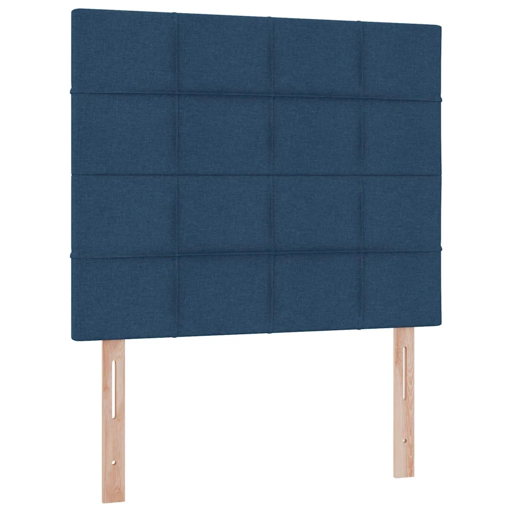 Letto con contenitore LED e materasso Blu 120 x 190 cm Tessuto