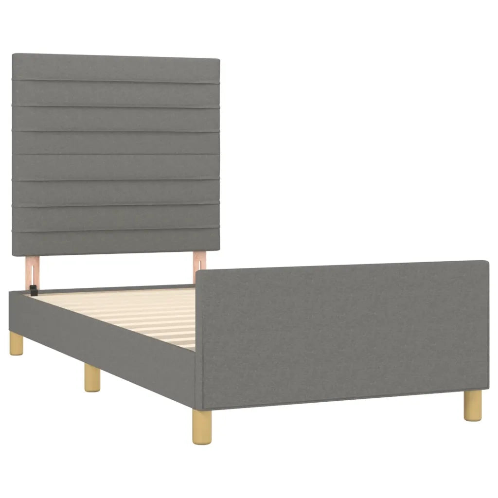 Giroletto senza Materasso Grigio Scuro 100x200 cm Tessuto 3125115