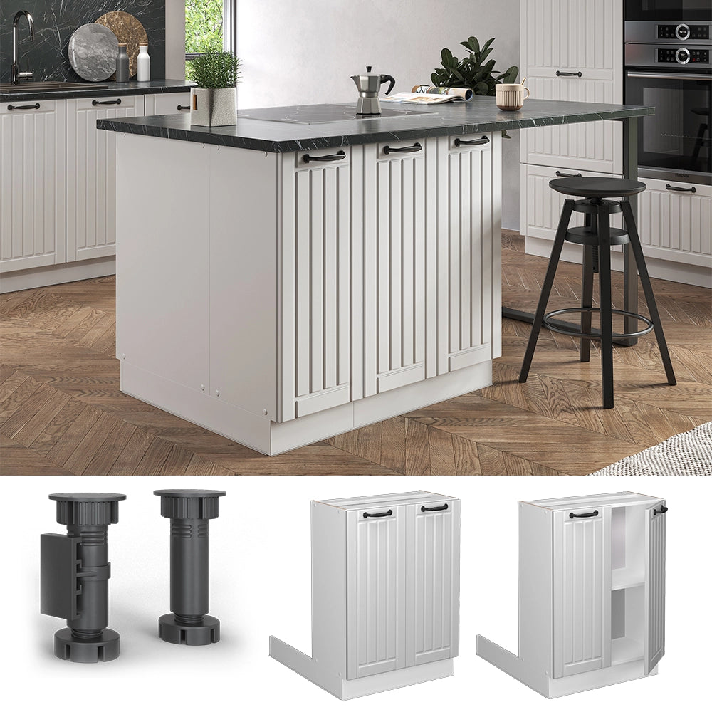 Vicco Isola cucina Bianco casa di campagna 60 cm senza piano di lavoro