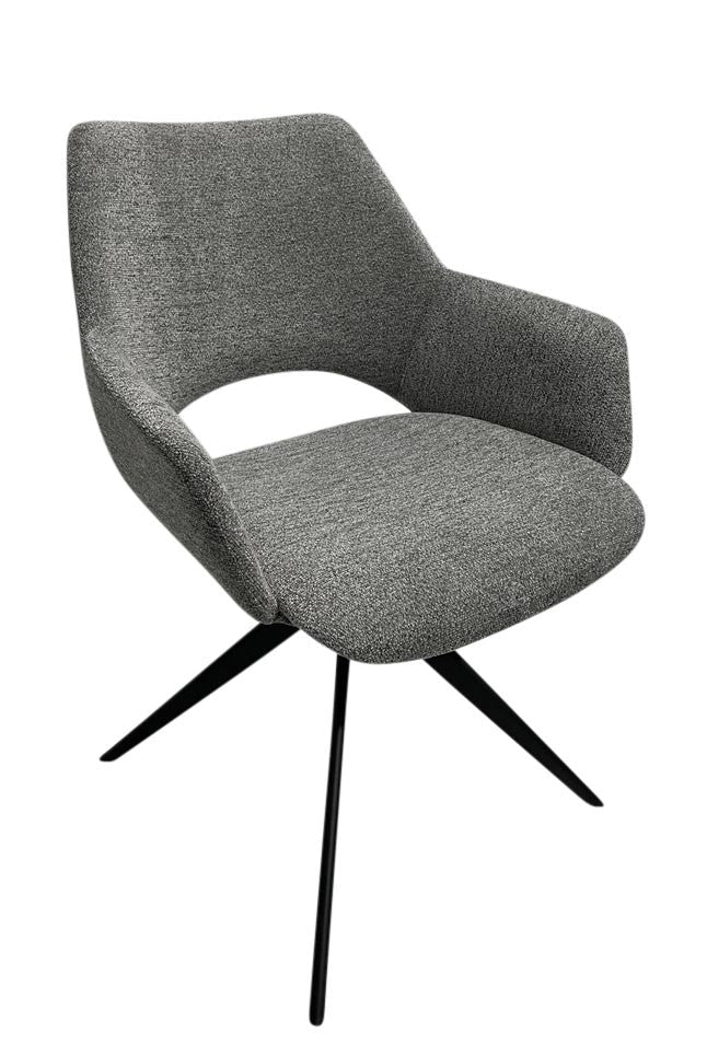 Sedia con Braccioli 59.5x63x81 cm in Poliestere Vivian Grey