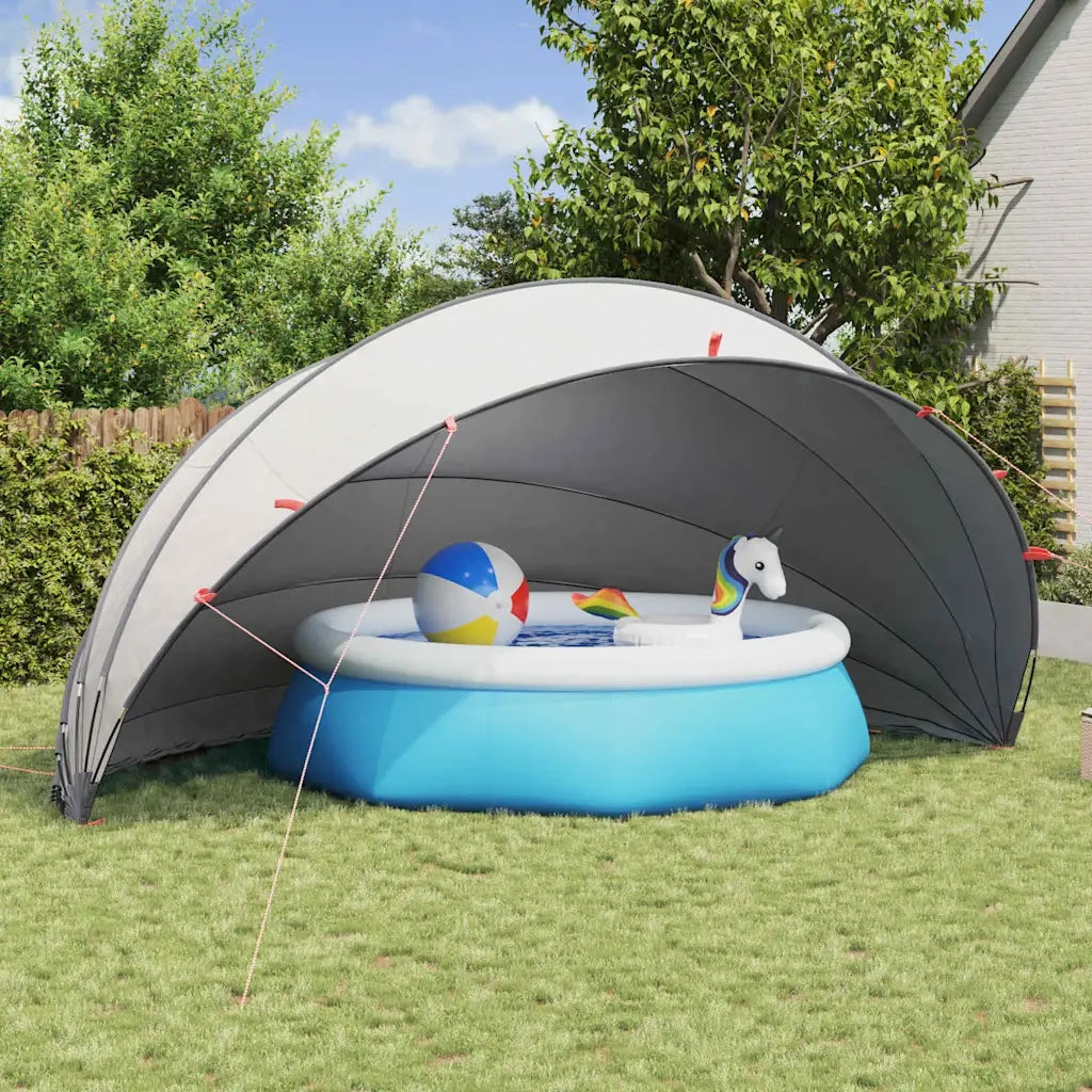 Dome Piscina Grigio e arancione 592 x 590 x 275 cm