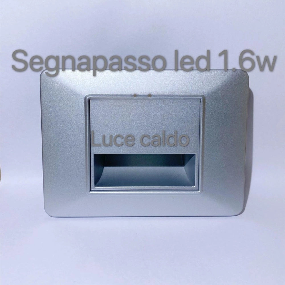 Trade Shop - Segnapasso Led Da Incasso Grigio 1.6w Luce Calda -
