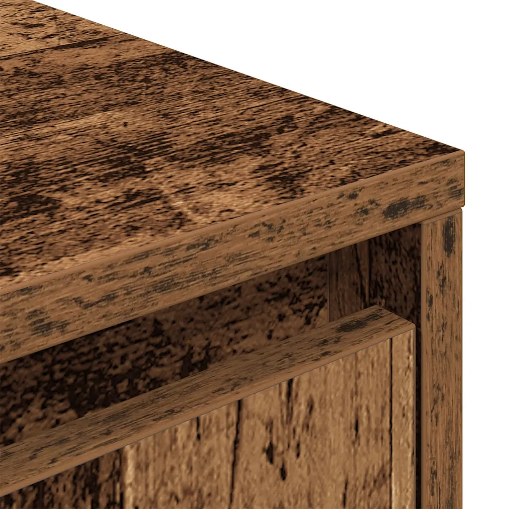 Mobile porta TV con illuminazione a LED e vano contenitore 100 x 41 x 50 cm stile moderno finitura legno anticato 02_0051624