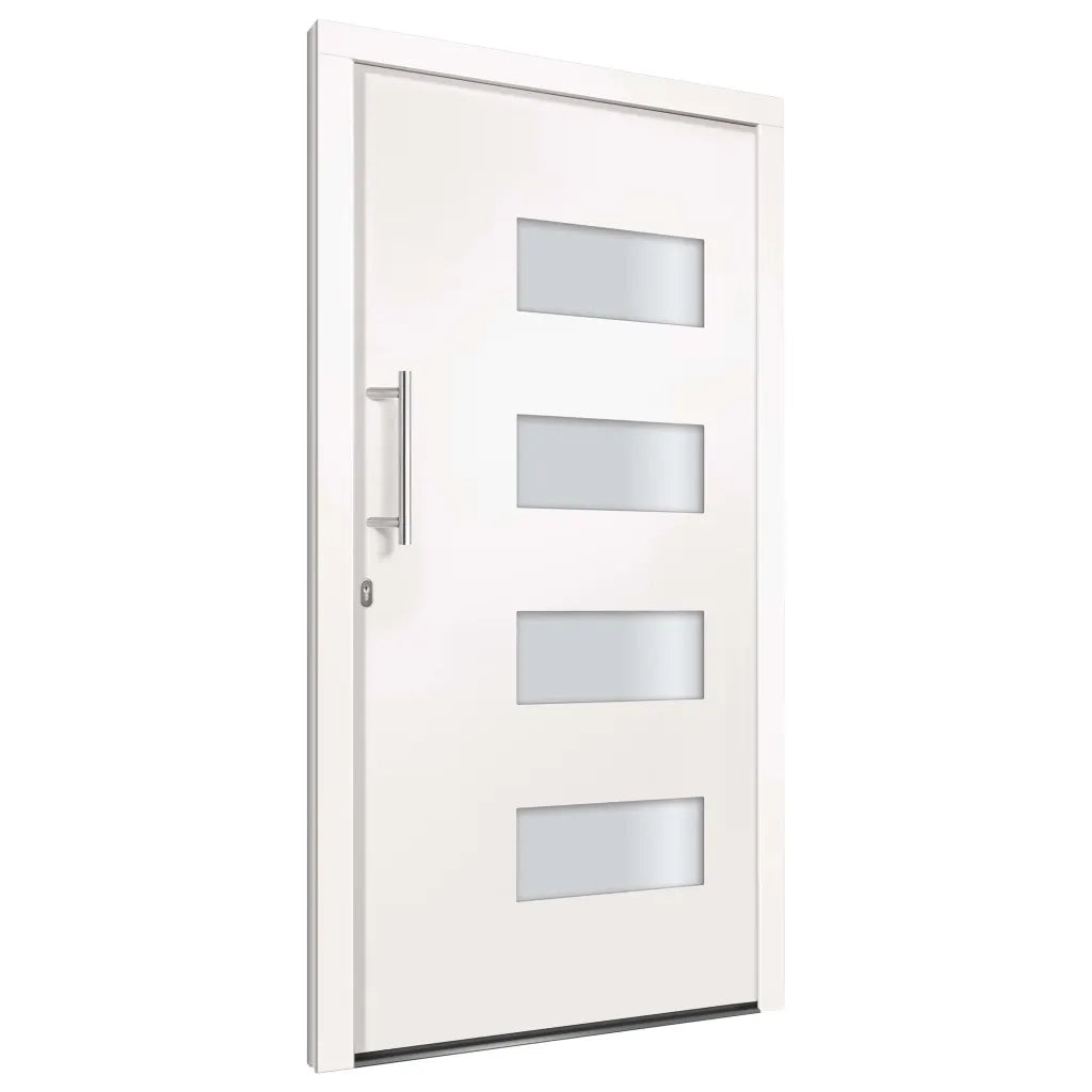 Porta d'Ingresso in Alluminio e PVC Bianco 100x210 cm cod mxl 61797
