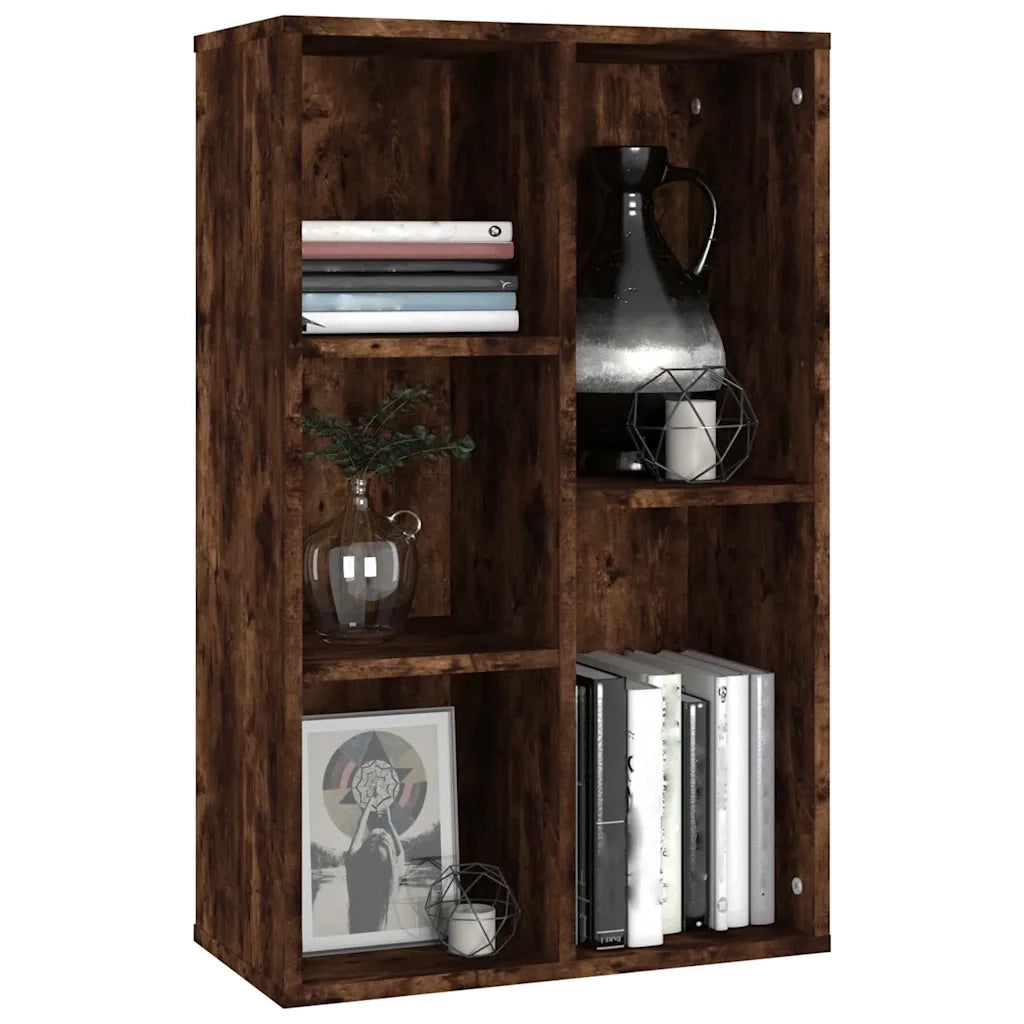 Libreria/Credenza Rovere Fumo 50x25x80 cm in Legno Multistrato 826611
