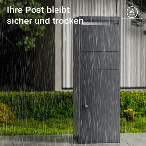 Cassetta postale portapacchi antracite per pacchi medi e piccoli Parcel box