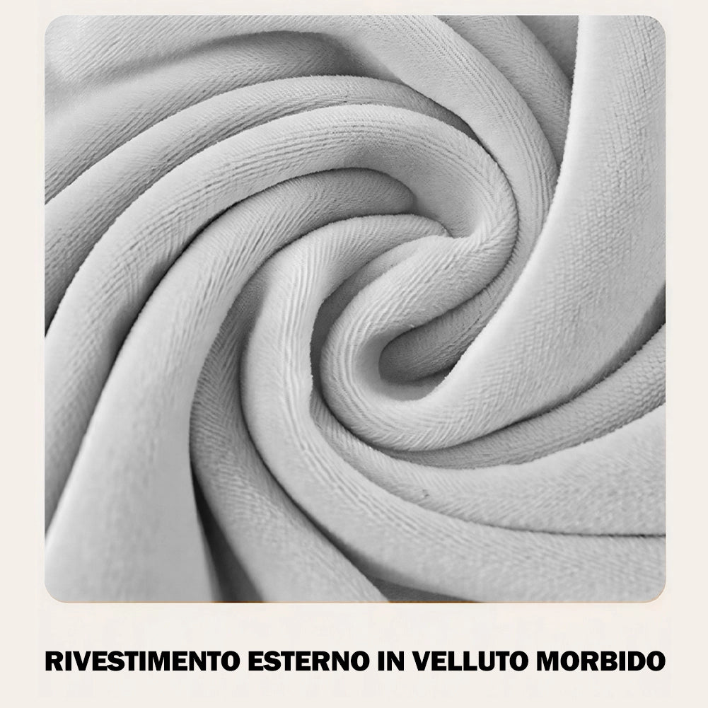 Specchio Grande Ondulato con Cornice Rivestimento in Velluto Bianco 60 x 160 cm