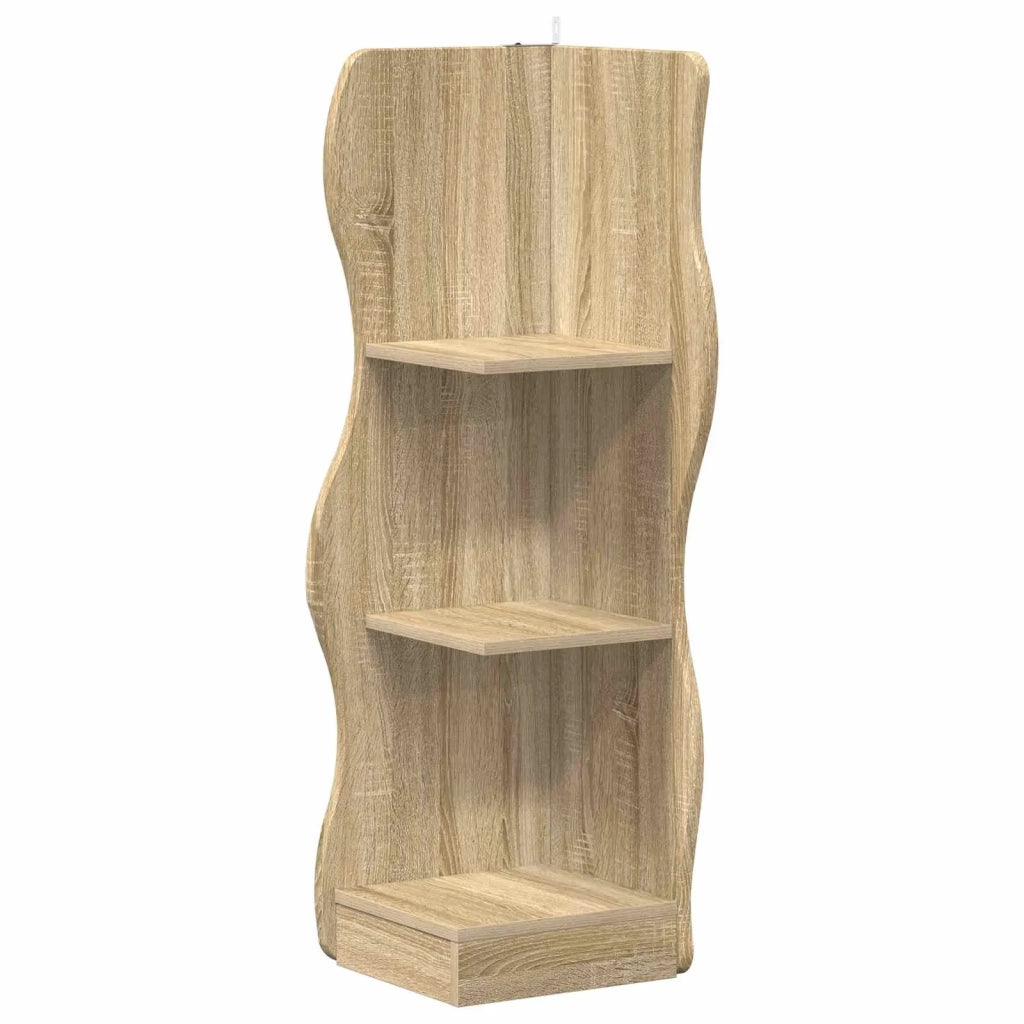 Mensola angolare con lo scaffale Rovere Sonoma 34 x 33 x 102 cm
