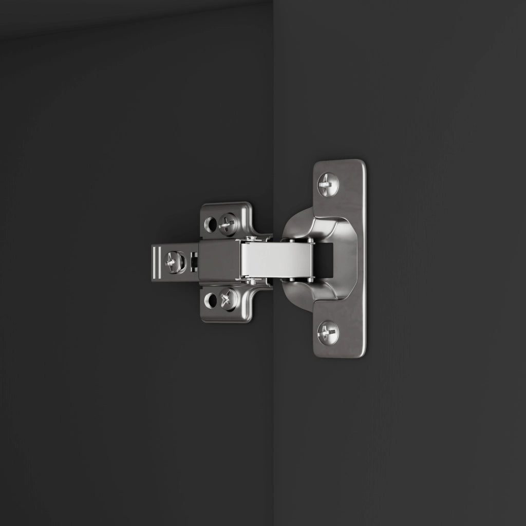 Mobile bagno alto 38 x 26 x 172,5 cm in MDF nero, con 3 cassetti, ripiani aperti e anta, finitura laccata resistente all¡¯umidit¨¤