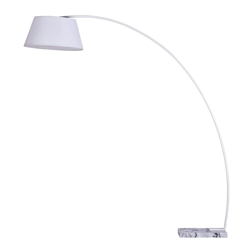 Lampada da terra in metallo bianca cm. H.205 x L.160 x P.50