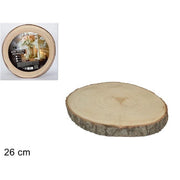 Trade Shop - Base Tronco Legno Naturale Decorativa Disco Per Ornamento Diametro 26 Cm Rotondo -