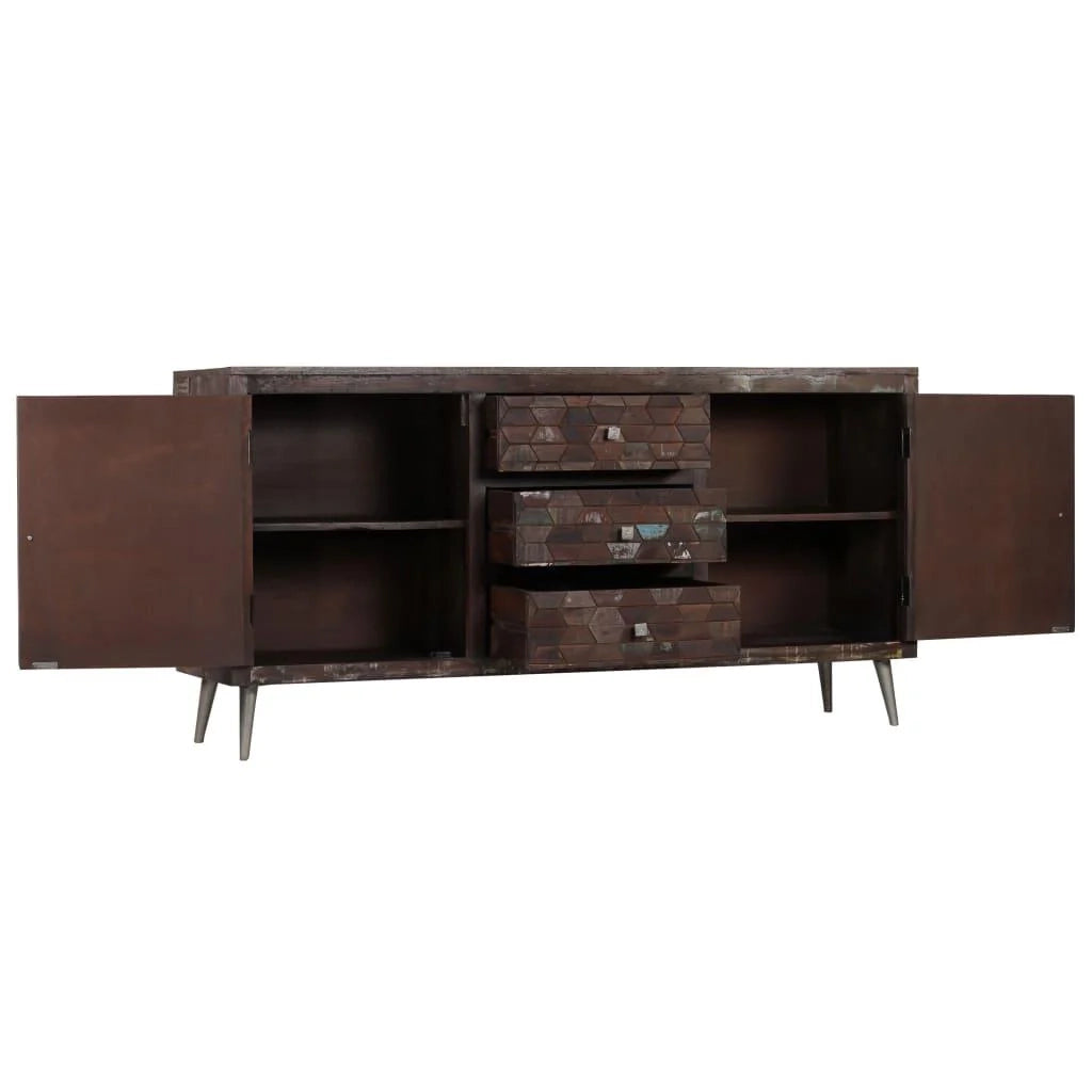 Credenza buffet consolle mobile contenitore in legno massello di recupero 160 cm 4402097