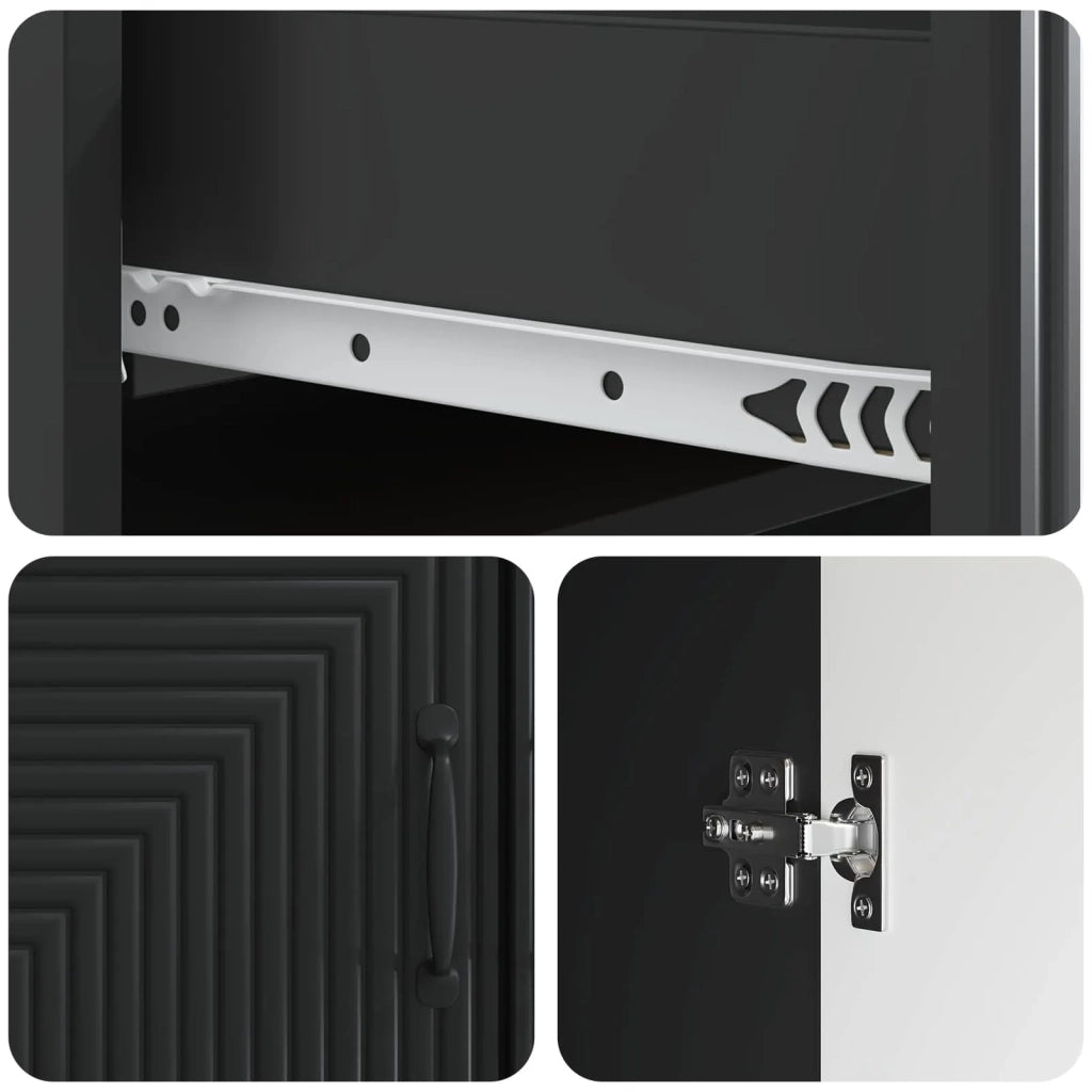 Credenza Nero 66 x 34,5 x 89,5 cm Legno ingegnerizzato 894866