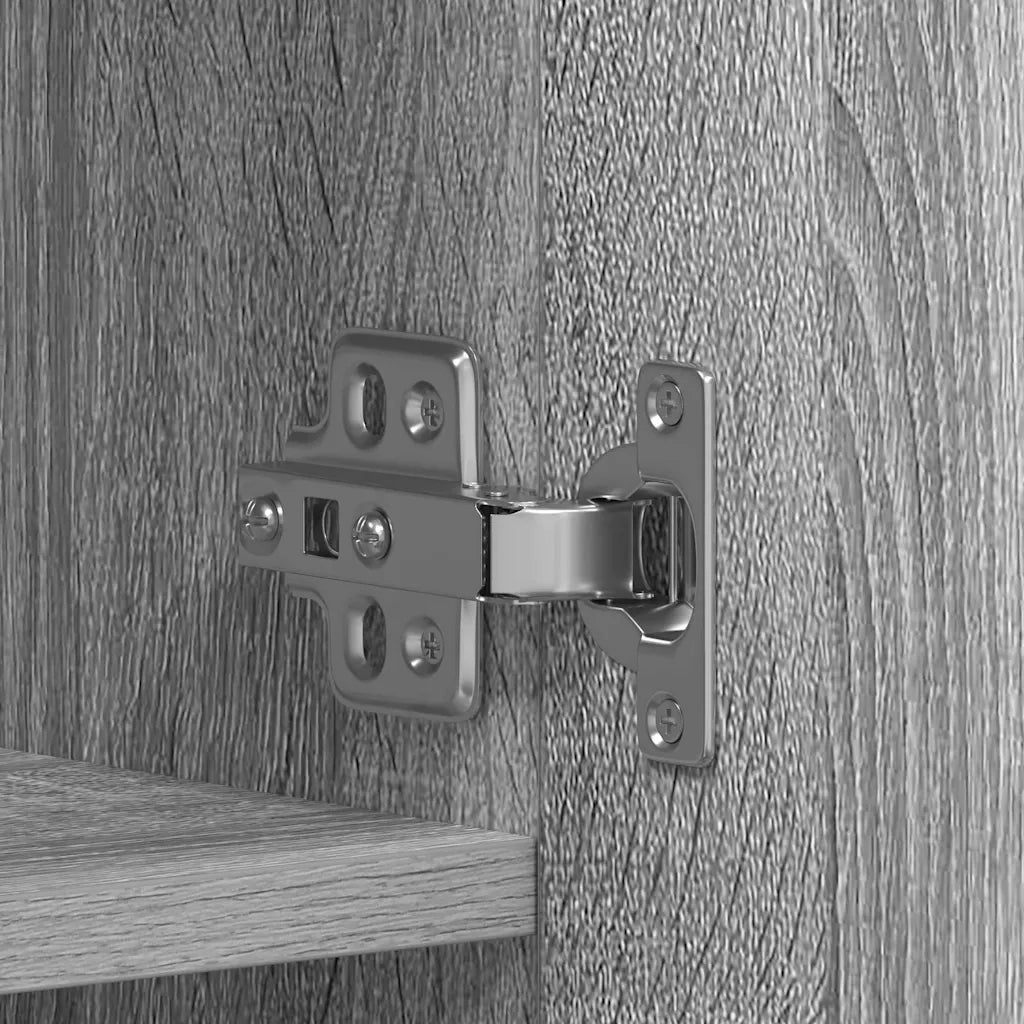 Mobile per scarpe Grigio 80 x 35.5 x 180 cm Legno multistrato 3333841