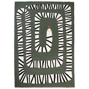 Tappeto d'area in lana verde 160 x 230 cm Tappeto d'accento di forma rettangolare