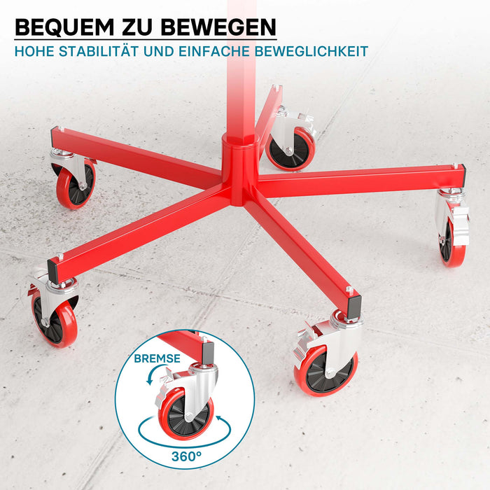 Sollevatore pannelli cartongesso max 68kg, altezza 190-330cm, Carrello Alzapannelli Alzalastre