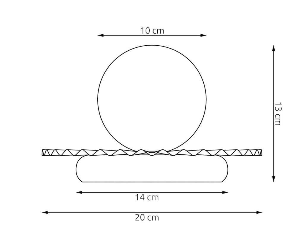 Lampada da tavolo UMBRA Emibig vetro bianco nero G9