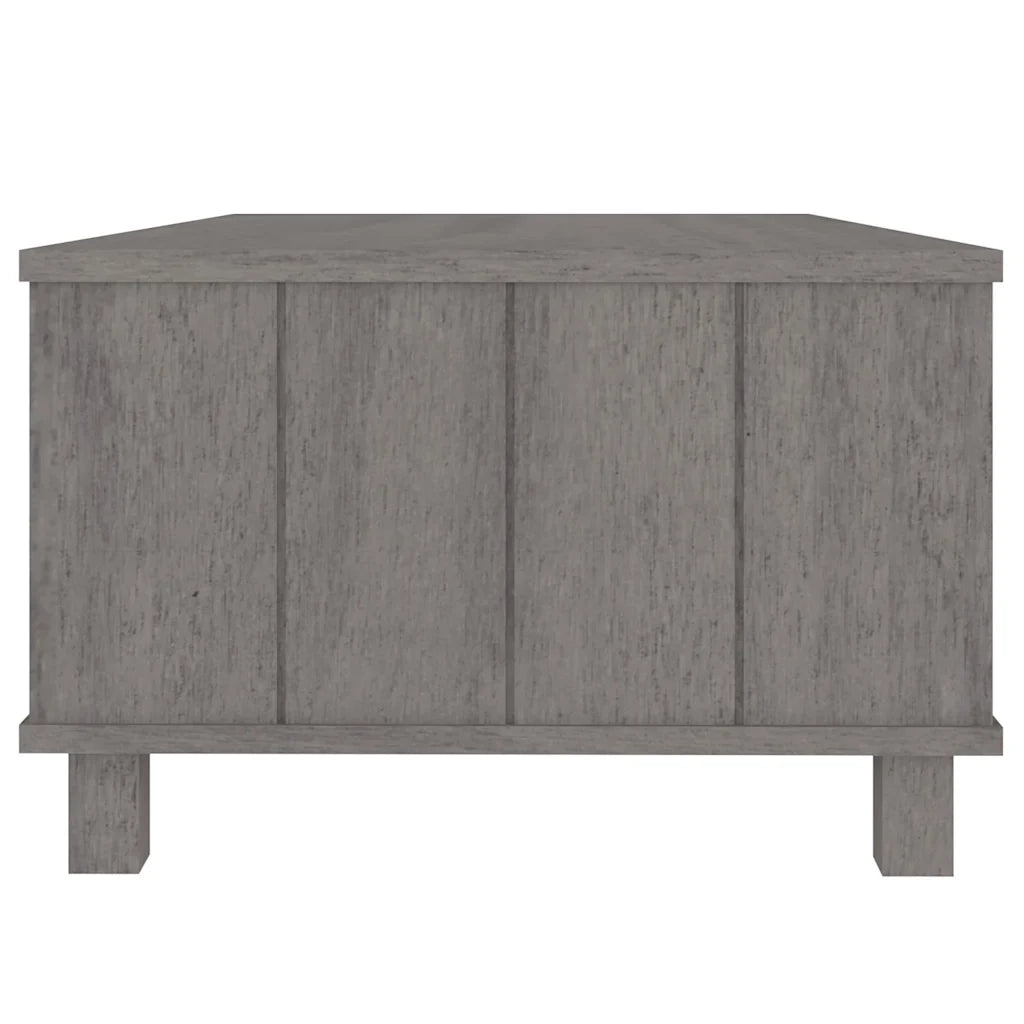 Tavolino-Tavolino da soggiorno-Tavolo HAMAR Grigio Chiaro 100x55x35cm Legno Massello di Pino
