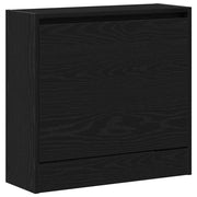 Scarpiera | Mobile per scarpe Rovere Nero 60 x 21 x 57 cm Legno multistrato