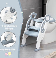 Pannello di toilet per bambini con scala - adattabile con cuscino di PU, antiscivolo, per ragazzi e ragazze