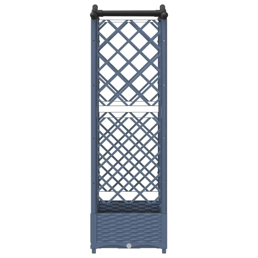 Letto Rialzato con Griglia e Tetto Grigio 124 x 40 x 126 cm PP 42032557