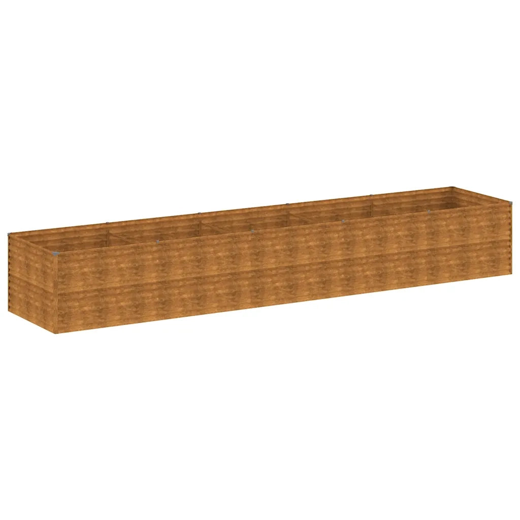 Fioriera Rialzata da Giardino-Vaso da Esterno-Fioriera Elevata 479x100x69 cm in Acciaio Corten