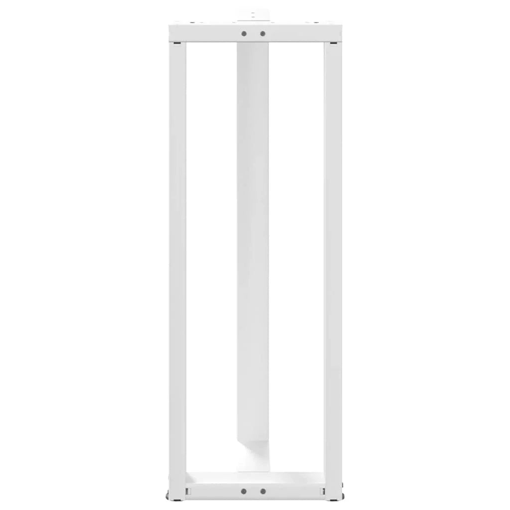 Set di 2 gambe per tavolo da bar a forma di T moderne e funzionali 40 x 35 x 110 cm acciaio bianco 02_0057358