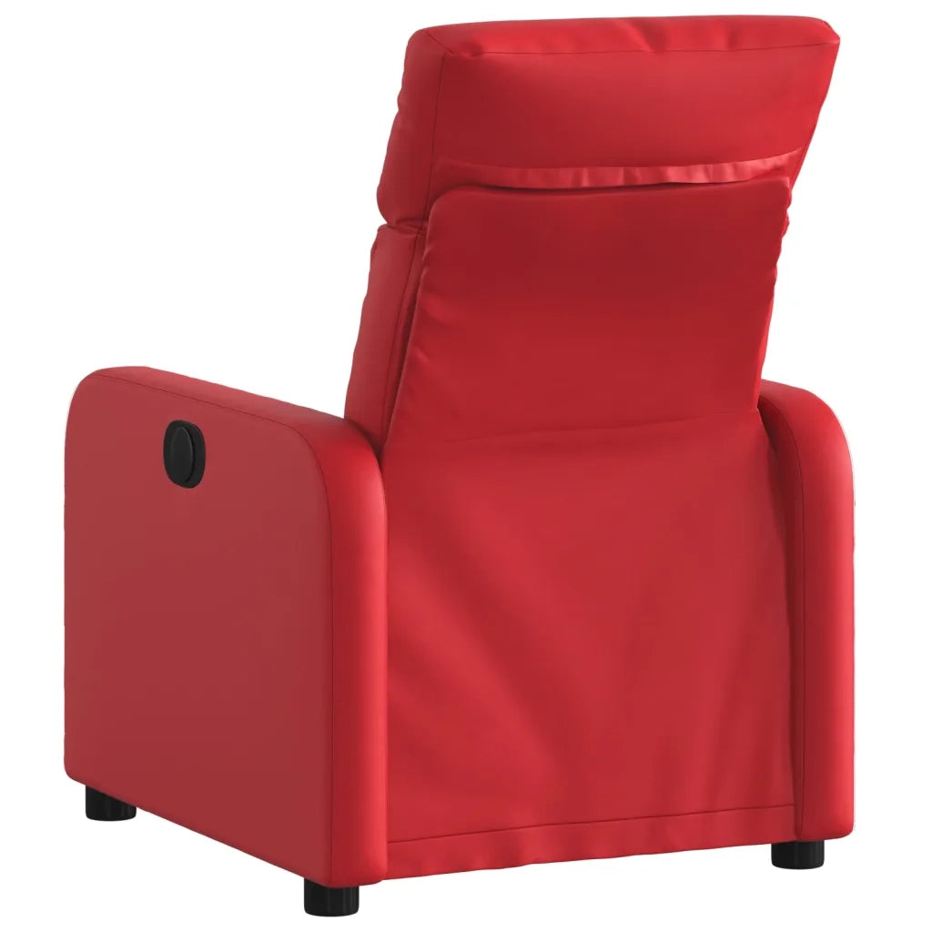 Divano Sedia-Poltrona Reclinabile Rossa in Similpelle 931589