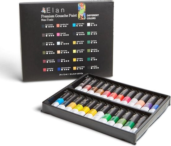 Set di vernici per plakkaat - alta qualità - 24 tubi - 12ml per tubo - non tossico