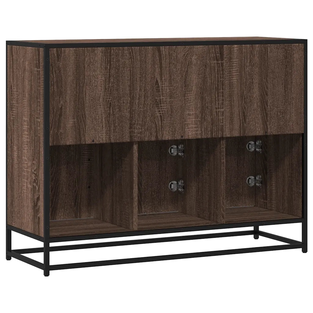 Credenza-Buffet-Armadio da cucina Rovere Marrone 100x35x76 cm in Legno Multistrato