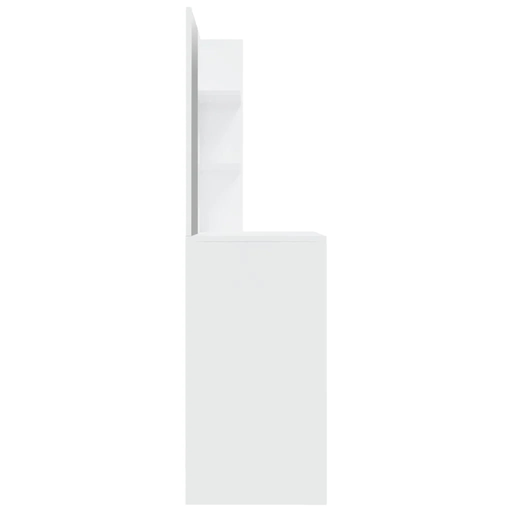 Toletta con specchio 74,5 x 40 x 141 cm bianco lucido 02_0006301