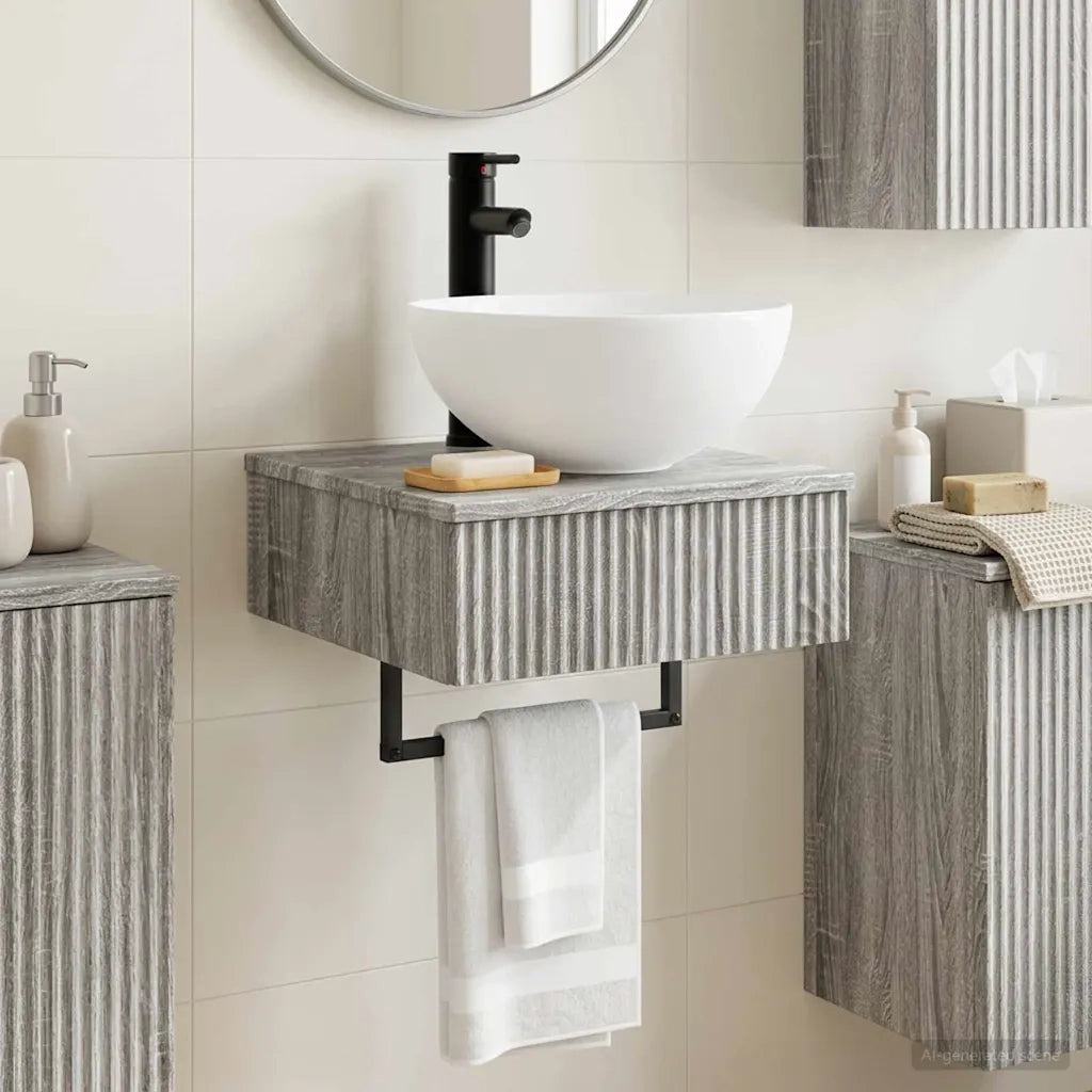 Lavabo da Parete Sonoma grigio 40 x 41 x 40,5 cm 890184