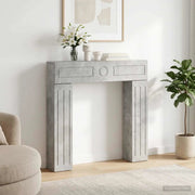 Cornice per camino Grigio Cemento 102 x 18 x 100,5 cm 8006609